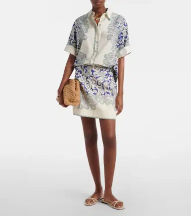 ALÉMAIS Alémais Printed cotton and silk shirt | Thumbnail 4 ALÉMAIS Alémais Printed cotton and silk shirt | Thumbnail 4