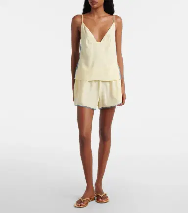 SIR Lace-trimmed silk camisole | Thumbnail 3
