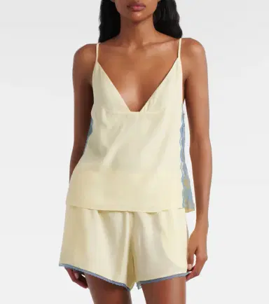 SIR Lace-trimmed silk camisole | Thumbnail 4