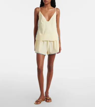 SIR Lace-trimmed silk shorts | Thumbnail 2