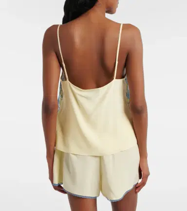 SIR Lace-trimmed silk shorts | Thumbnail 3