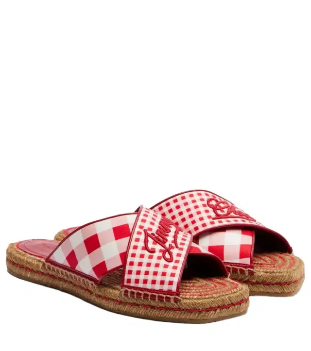 Jimmy Choo Aciel checked espadrille sandals