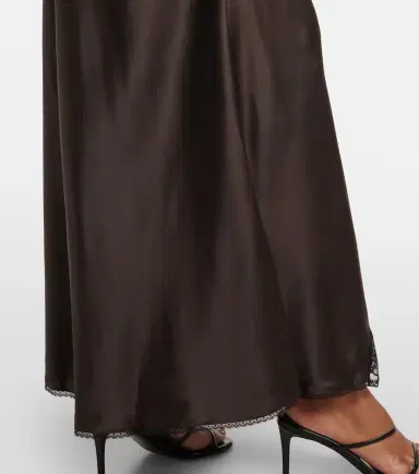 SIR Lace-trimmed silk maxi dress | Thumbnail 6