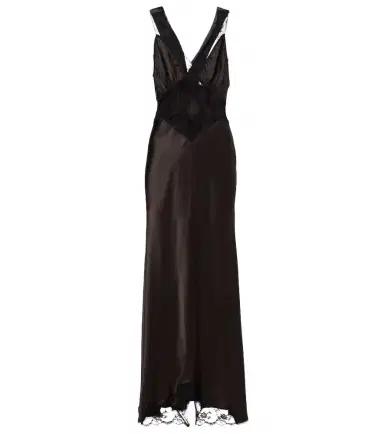 SIR Lace-trimmed silk maxi dress | Thumbnail 1