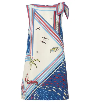 ALÉMAIS Alémais Apollo bow-detail printed minidress | Thumbnail 1