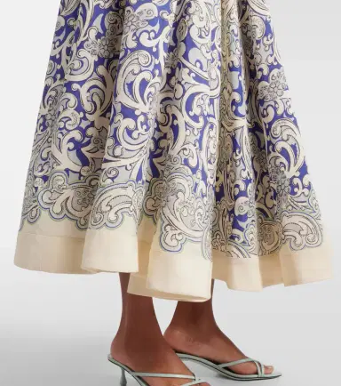 ALÉMAIS Alémais Printed linen-blend dress | Thumbnail 3