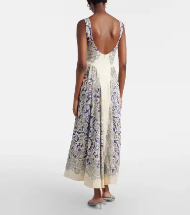 ALÉMAIS Alémais Printed linen-blend dress | Thumbnail 5