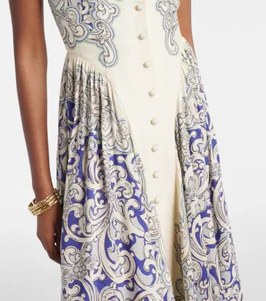 ALÉMAIS Alémais Printed linen-blend dress | Thumbnail 6