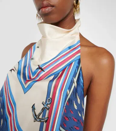 ALÉMAIS Alémais Apollo printed silk satin top | Thumbnail 3 ALÉMAIS Alémais Apollo printed silk satin top | Thumbnail 3