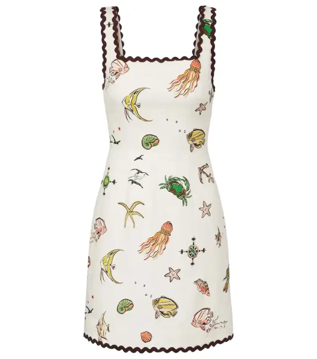 Alemais Alémais Printed cotton minidress