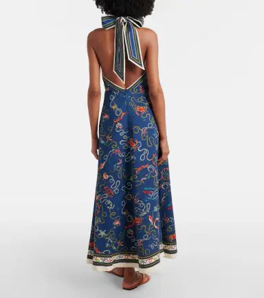ALÉMAIS Alémais Cove printed halterneck maxi dress | Thumbnail 5