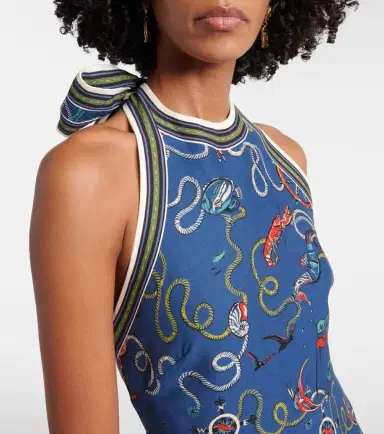 ALÉMAIS Alémais Cove printed halterneck maxi dress | Thumbnail 6