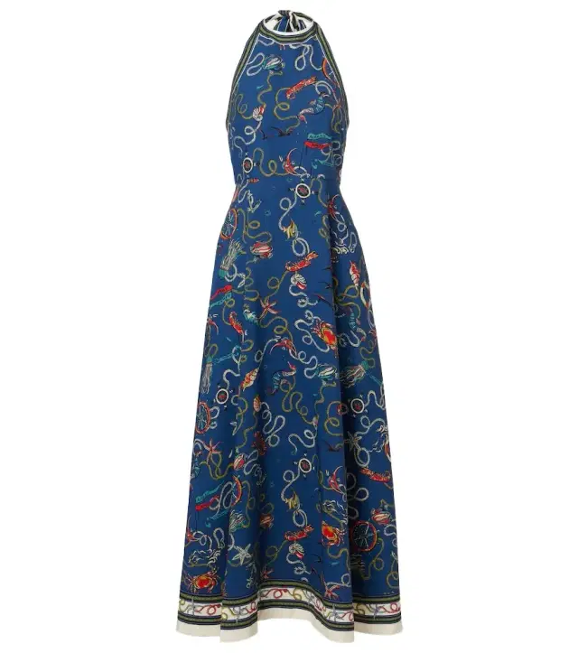 Alémais Cove printed halterneck maxi dress