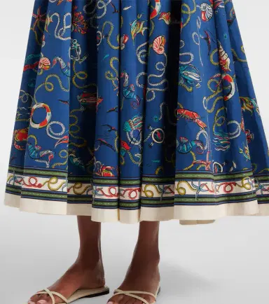 ALÉMAIS Alémais Cove printed cotton midi skirt | Thumbnail 2 ALÉMAIS Alémais Cove printed cotton midi skirt | Thumbnail 2