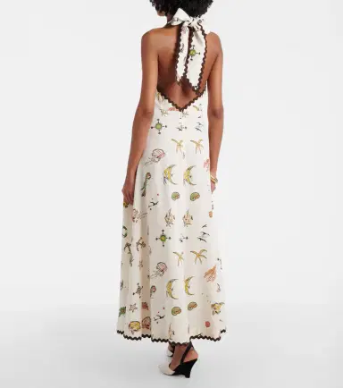 ALÉMAIS Alémais Printed halterneck maxi dress | Thumbnail 6