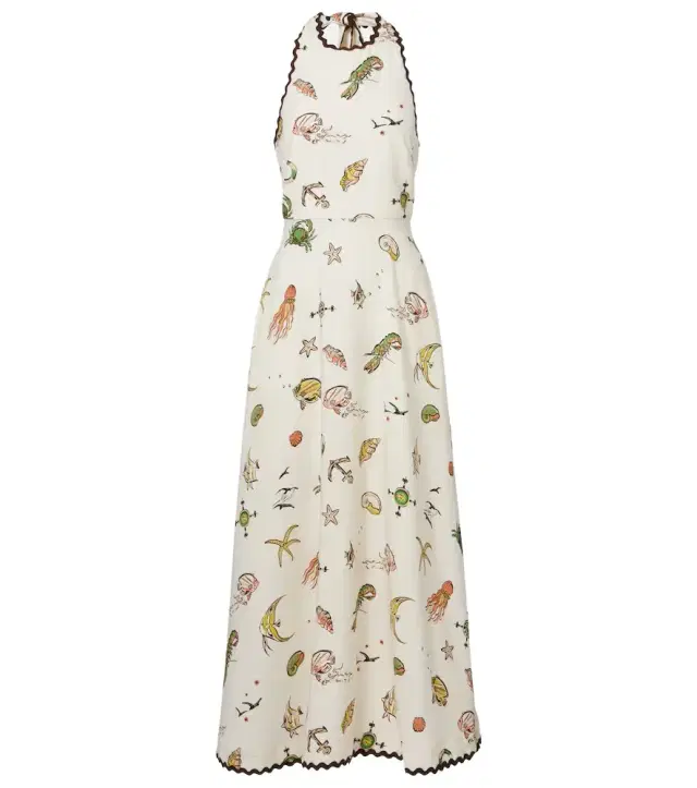 Alémais Printed halterneck maxi dress