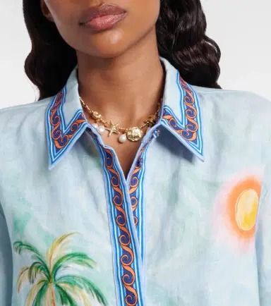 ALÉMAIS Alémais Printed linen shirt | Thumbnail 2