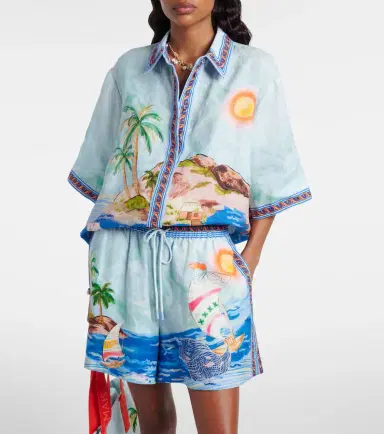 ALÉMAIS Alémais Printed linen shirt | Thumbnail 5