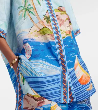 ALÉMAIS Alémais Printed linen shirt | Thumbnail 6
