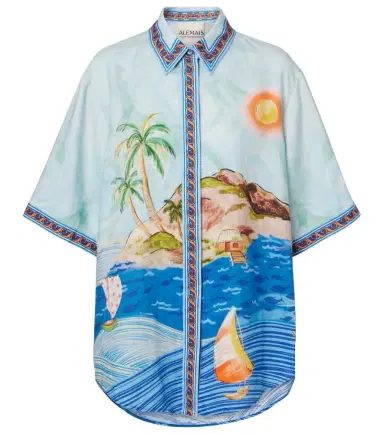 ALÉMAIS Alémais Printed linen shirt | Thumbnail 1
