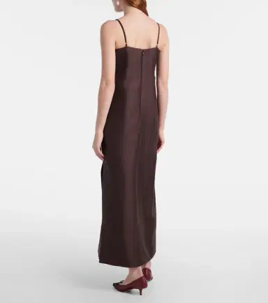 ALÉMAIS Alémais Embellished printed linen-blend maxi dress | Thumbnail 4