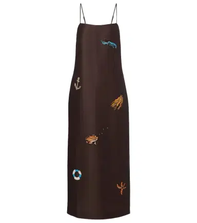 ALÉMAIS Alémais Embellished printed linen-blend maxi dress | Thumbnail 1