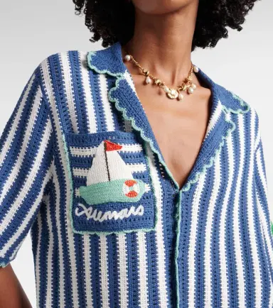 ALÉMAIS Alémais Crochet striped cotton shirt | Thumbnail 6 ALÉMAIS Alémais Crochet striped cotton shirt | Thumbnail 6