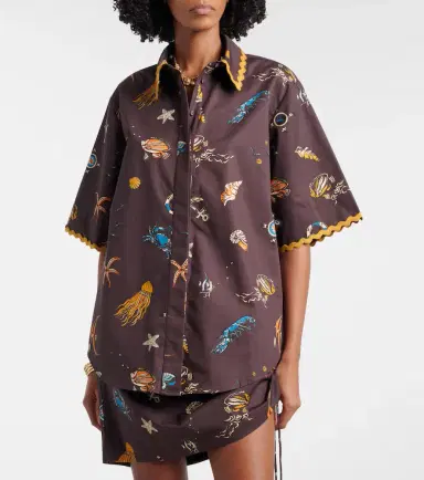 ALÉMAIS Alémais Printed cotton bowling shirt | Thumbnail 4