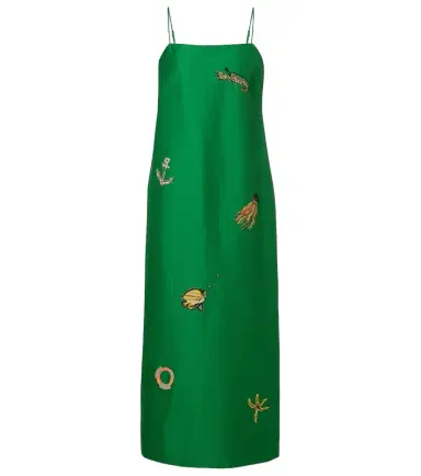 ALÉMAIS Alémais Embellished printed linen-blend maxi dress | Thumbnail 1