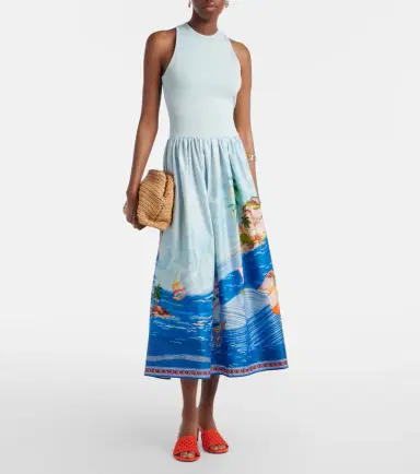 ALÉMAIS Alémais Printed cotton midi dress | Thumbnail 2 ALÉMAIS Alémais Printed cotton midi dress | Thumbnail 2