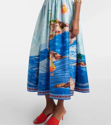ALÉMAIS Alémais Printed cotton midi dress | Thumbnail 3 ALÉMAIS Alémais Printed cotton midi dress | Thumbnail 3