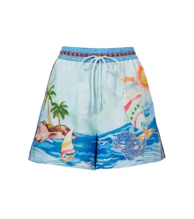ALÉMAIS Alémais Printed linen shorts | Thumbnail 1 ALÉMAIS Alémais Printed linen shorts | Thumbnail 1