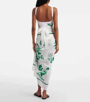 Agua by Agua Bendita Lavanda floral cotton and silk beach cover-up | Thumbnail 5 Agua by Agua Bendita Lavanda floral cotton and silk beach cover-up | Thumbnail 5