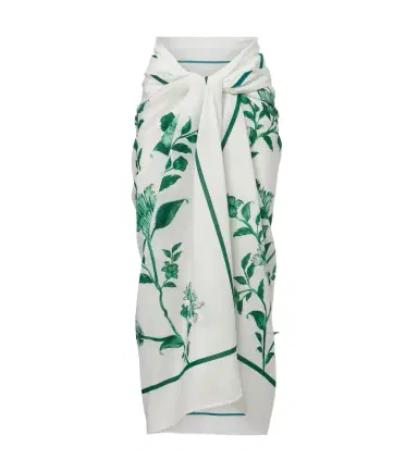 Agua by Agua Bendita Lavanda floral cotton and silk beach cover-up | Thumbnail 1 Agua by Agua Bendita Lavanda floral cotton and silk beach cover-up | Thumbnail 1