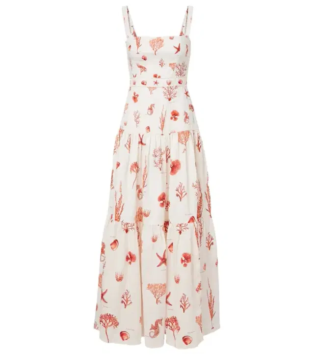 Agua by Agua Bendita Lima printed linen maxi dress