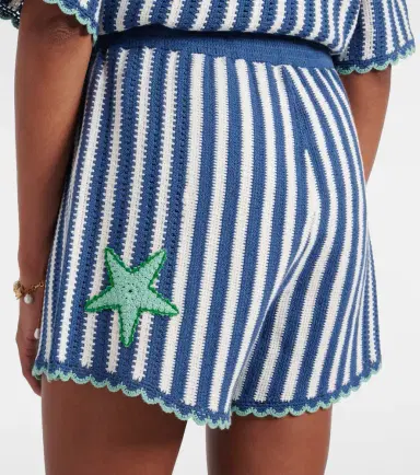 ALÉMAIS Alémais Crochet striped cotton shorts | Thumbnail 4 ALÉMAIS Alémais Crochet striped cotton shorts | Thumbnail 4