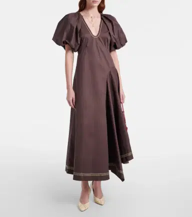 ALÉMAIS Alémais Puff-sleeve cotton maxi dress | Thumbnail 5