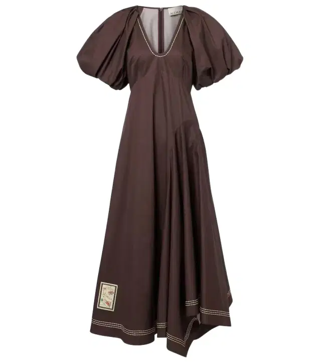 Alemais Alémais Puff-sleeve cotton maxi dress