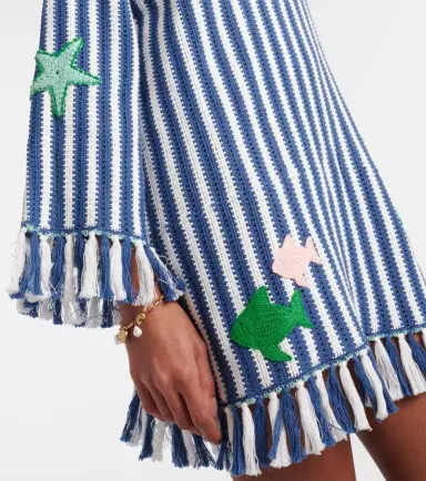 ALÉMAIS Alémais Crochet striped cotton minidress | Thumbnail 5