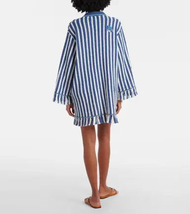 ALÉMAIS Alémais Crochet striped cotton minidress | Thumbnail 6