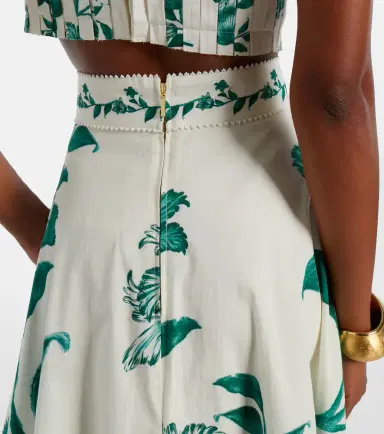 Agua by Agua Bendita Bergamota embellished floral cotton midi skirt | Thumbnail 2 Agua by Agua Bendita Bergamota embellished floral cotton midi skirt | Thumbnail 2