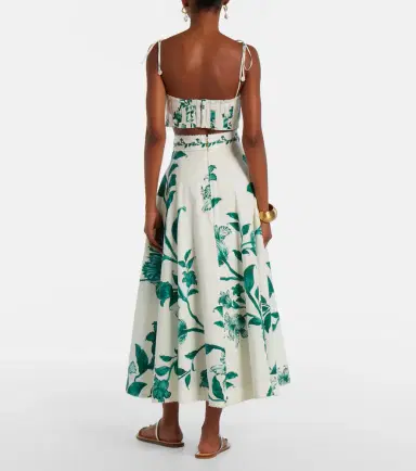 Agua by Agua Bendita Bergamota embellished floral cotton midi skirt | Thumbnail 3 Agua by Agua Bendita Bergamota embellished floral cotton midi skirt | Thumbnail 3