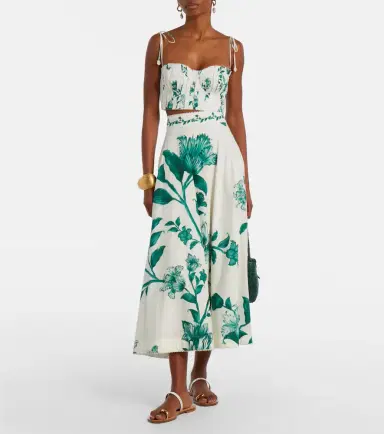 Agua by Agua Bendita Bergamota embellished floral cotton midi skirt | Thumbnail 5 Agua by Agua Bendita Bergamota embellished floral cotton midi skirt | Thumbnail 5
