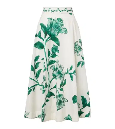 Agua by Agua Bendita Bergamota embellished floral cotton midi skirt | Thumbnail 1 Agua by Agua Bendita Bergamota embellished floral cotton midi skirt | Thumbnail 1