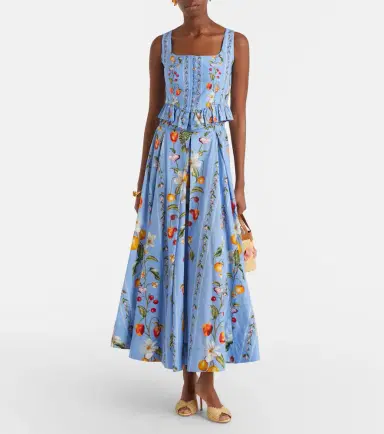 Agua by Agua Bendita Eslabón printed cotton bustier top | Thumbnail 3 Agua by Agua Bendita Eslabón printed cotton bustier top | Thumbnail 3