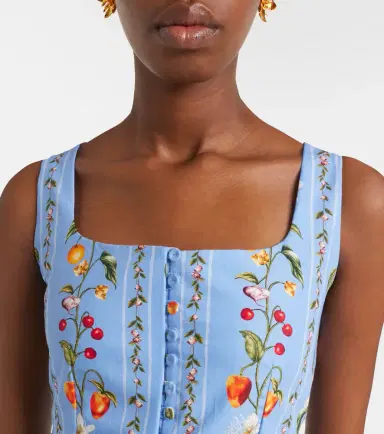 Agua by Agua Bendita Eslabón printed cotton bustier top | Thumbnail 5 Agua by Agua Bendita Eslabón printed cotton bustier top | Thumbnail 5