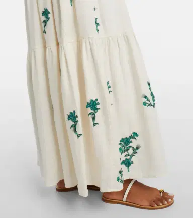 Agua by Agua Bendita Lima embroidered linen maxi dress | Thumbnail 3 Agua by Agua Bendita Lima embroidered linen maxi dress | Thumbnail 3