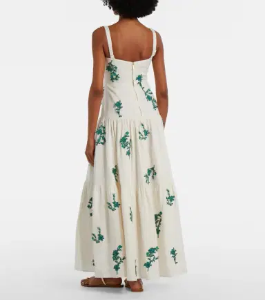 Agua by Agua Bendita Lima embroidered linen maxi dress | Thumbnail 4 Agua by Agua Bendita Lima embroidered linen maxi dress | Thumbnail 4