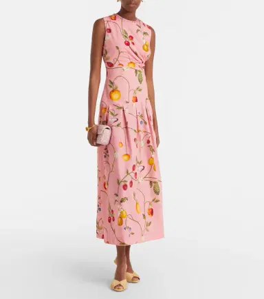 Agua by Agua Bendita Otoño printed cotton midi dress | Thumbnail 3