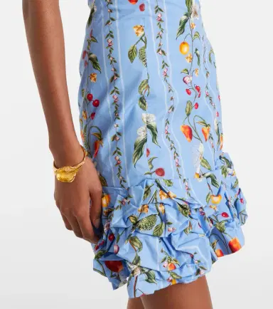 Agua by Agua Bendita Jardin printed off-shoulder cotton minidress | Thumbnail 2